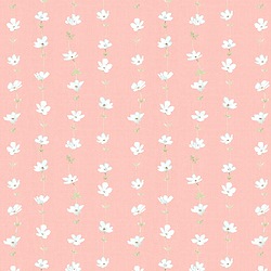 Pink/Cream - Floral Stripe